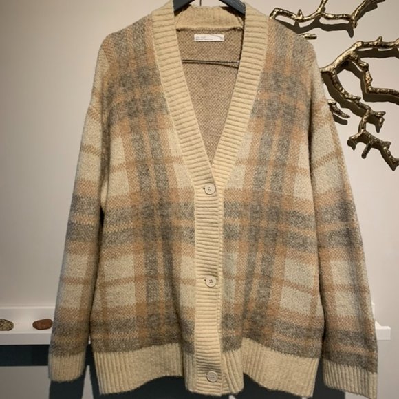 oak and fort oversized plaid cardigan - Picture 1 of 1